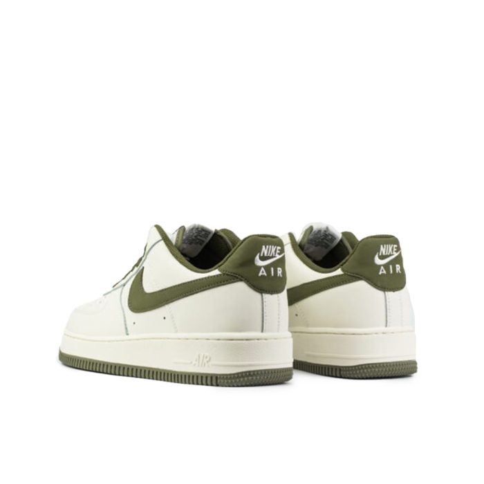 Nike Air Force 1 Low White and Olive Green