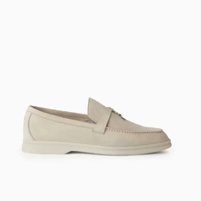 Loro Piana Summer Charms Walk Loafers beige