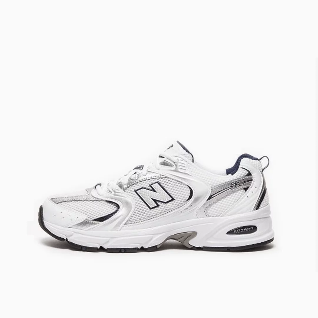 New balance 530- White with natural indigo