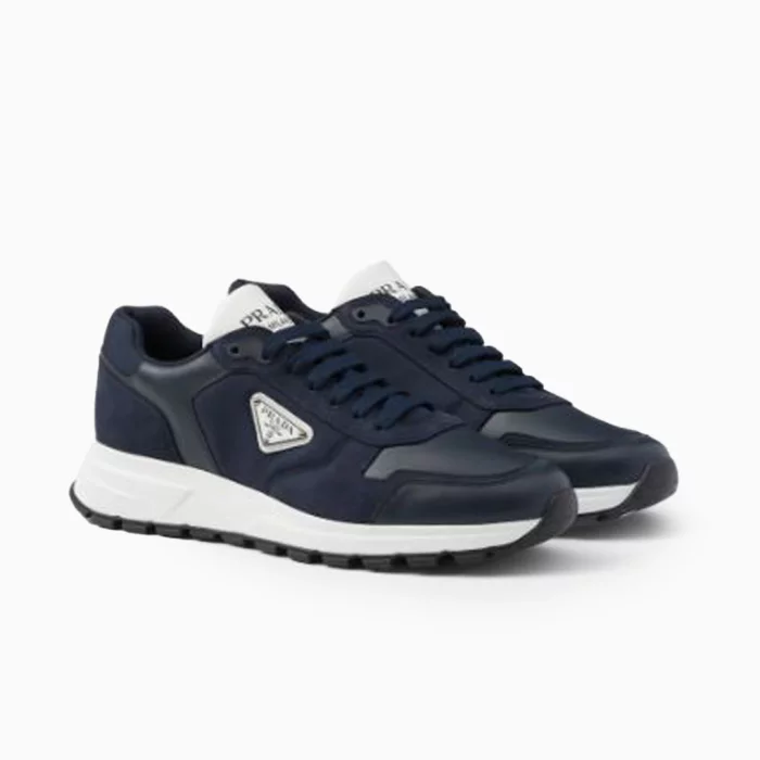 Prada Prax 01 Nubuck And Re-Nylon Sneakers