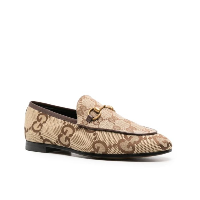 Gucci Jordaan panelled loafers in Beige
