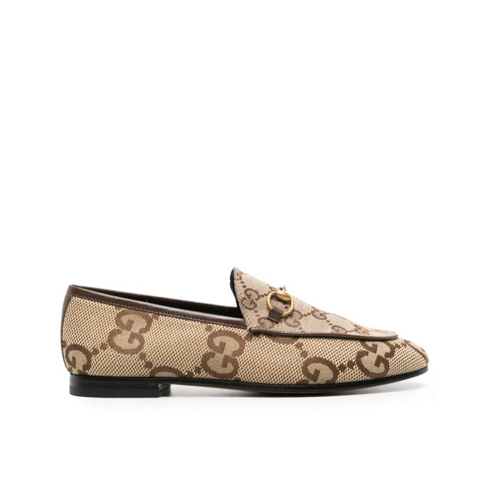 Gucci Jordaan panelled loafers in Beige