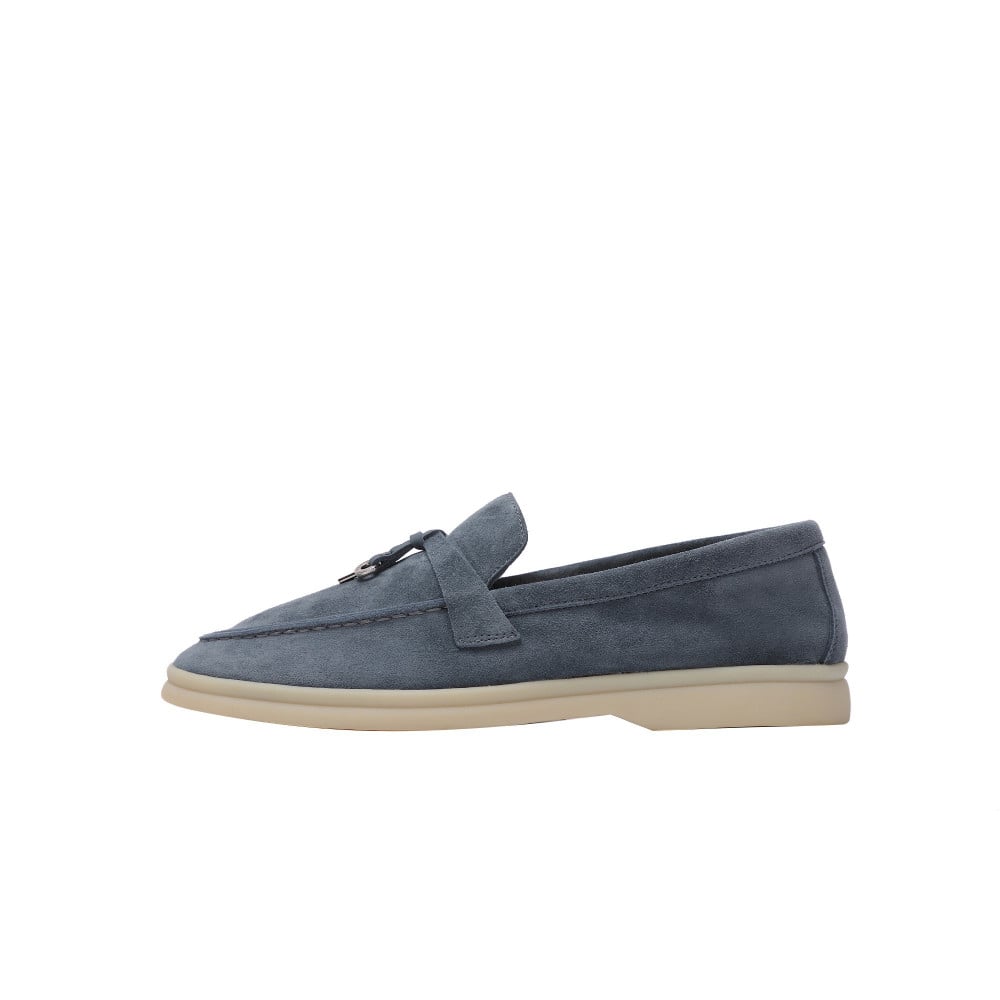 Loro Piana Summer Charms Walk Suede Dusty Blue