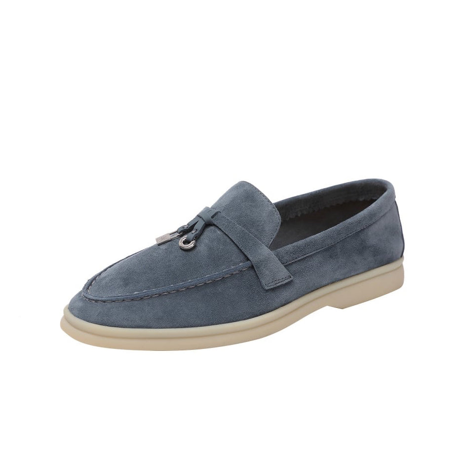 Loro Piana Summer Charms Walk Suede Dusty Blue