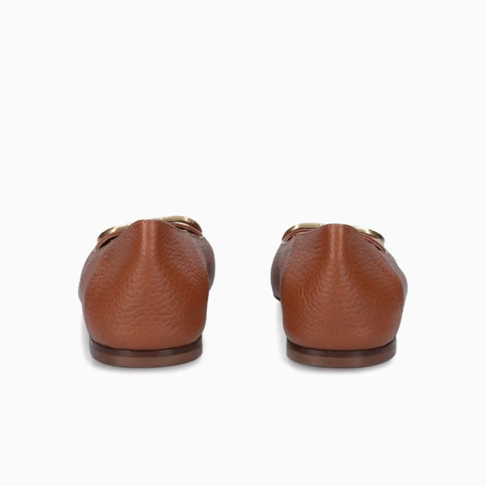 Valentino Garavani Kamel Leather VLOGO Flats