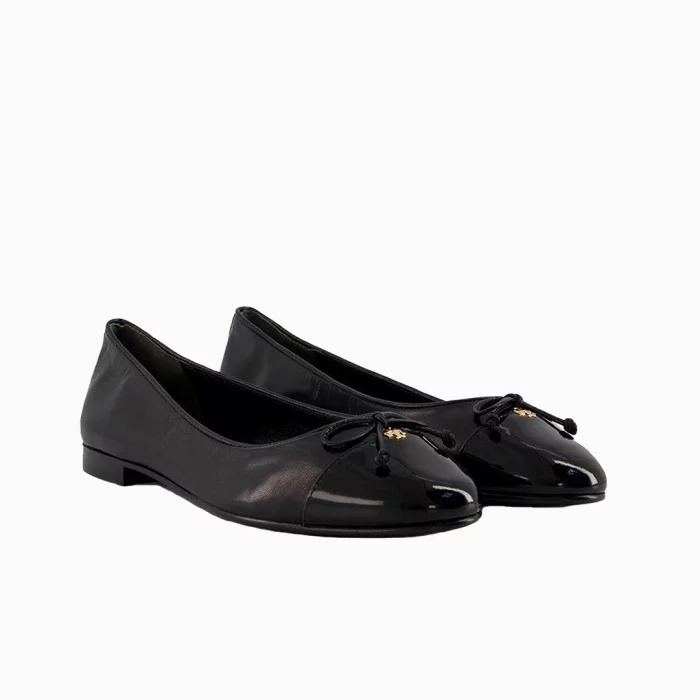 Tory Burch Pointed Toe Ballerina Flats black