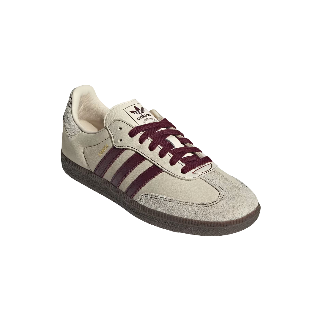 Adidas Samba OG- White/Maroon