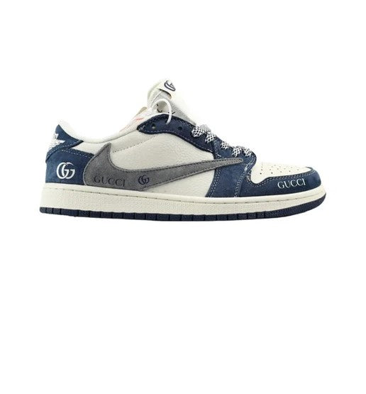 Nike Air Jordan 1 Low- White/ Navy Blue