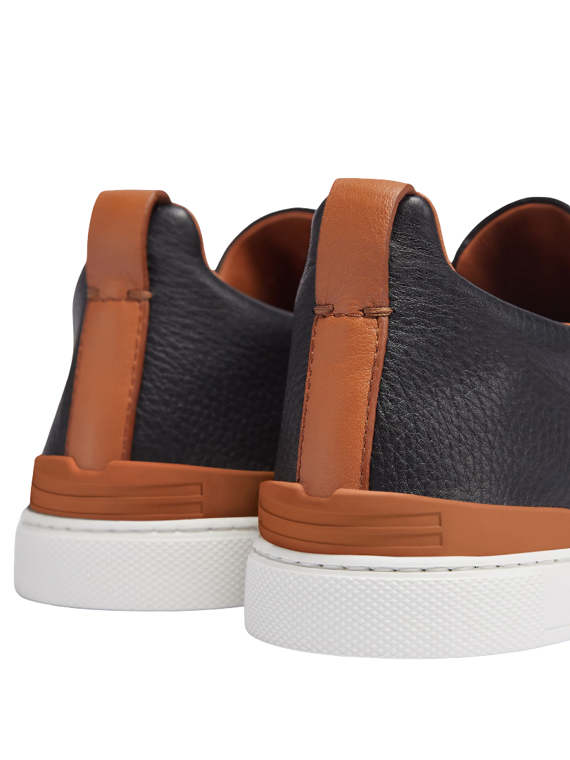 Zegna Triple Stitch- Black/Brown