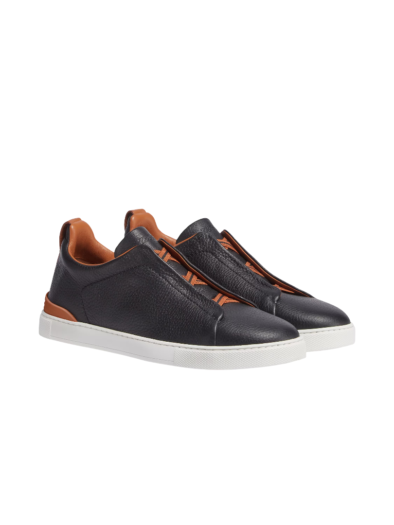 Zegna Triple Stitch- Black/Brown
