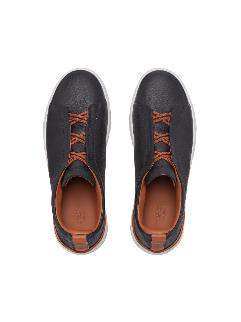 Zegna Triple Stitch- Black/Brown